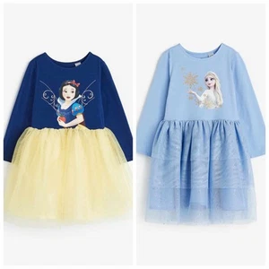 Disney x H&M Snow White Elsa Frozen Tulle Dress Bundle Size 8/10 - Picture 1 of 11