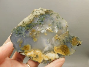 Owls Hole Agate Polished Rock Sagenite Death Valley California #O2 - Picture 1 of 11