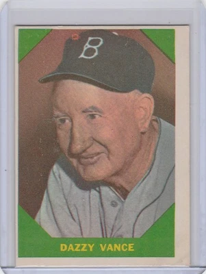 1960 Fleer Baseball Greats #51 Dazzy Vance Brooklyn Dodgers EXMT - Image 1 of 2