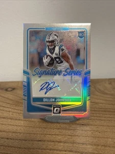 2024 Panini Donruss Optic Dillon Johnson Signature Series Rookie Auto Holo Prizm - Foto 1 di 2