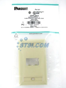 Panduit CFPL2EIY 2-Port Mini-Com Faceplate, Labeled Series, Ivory ~STSI - Picture 1 of 3