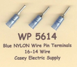 25 Blue NYLON Insulated WIRE PIN Terminal Connectors #16-14 Wire Gauge AWG MOLEX - Picture 1 of 2