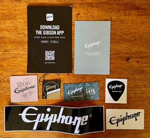 Epiphone guitars accessory pack - cards & stickers--New! - Picture 1 of 1