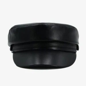 Leather Military Cap Fashion Snapback Casquette Berets British Hat Caps Hats New - Picture 1 of 11