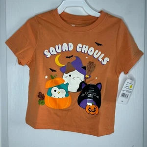 Camiseta de Halloween Squishmallows Niños Cuello Redondo Manga Corta "Squad Ghouls" NUEVA - Imagen 1 de 6