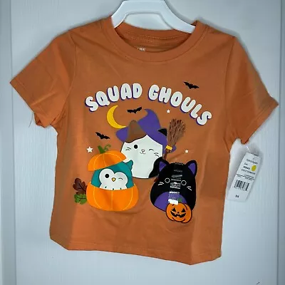 Squishmallows Kids Crew Neck Short Sleeve "Squad Ghouls" Halloween T-Shirt NEW - Image 1 of 2