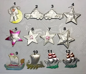 Vintage  Cardboard Christmas tree Ornament decoration soviet USSR  №604 - Picture 1 of 11