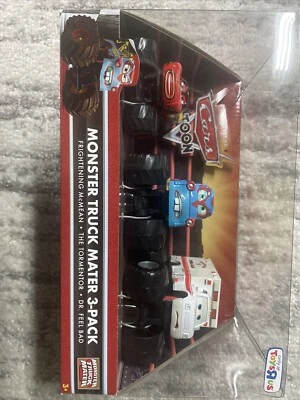 RARO - Disney Pixar Cars Toon Monster Truck Mater Set - Dr Feel Bad, Tormentor Foto 1 de 3