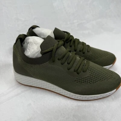 J/Slides Urban Sport Knit Sneakers Olive Green Lightweight Shoes Size 7.5 - Image 1 of 4