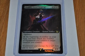 MTG magic FINAL FANTASY rare BEATRIX LOYAL GENERAL extended art FOIL FIN #426 - Picture 1 of 2