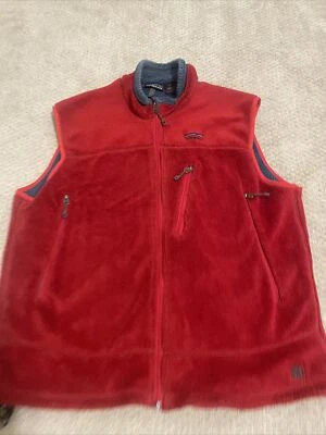 Patagonia Men's Vintage R Polartec Vest Made In U.S.A.  Red Grey Size XL EUC - Image 1 of 3