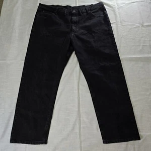 Wrangler Mens Jeans Regular Fit Size 44x30 (Actual) 42x28 Black Straight Leg - Picture 1 of 12