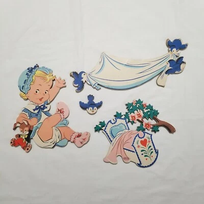 The Dolly Toy Co. Pin Ups Madre Ganso #265 Rock A Bye Baby años 50 colgantes de pared Foto 1 de 4