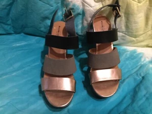 Mossimo Supply Co. Multi  Color / Textured Wedge Sandals~Sz 10 - Picture 1 of 10