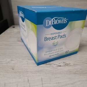 Almohadillas desechables para el pecho Dr. Brown's 60 unidades nueva caja sellada madre lactante - Imagen 1 de 5