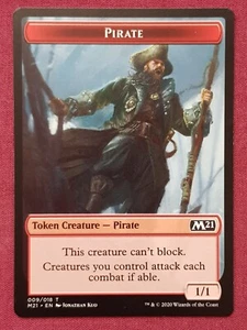 Magic The Gathering 2021 CORE SET M21 PIRATE token card MTG - Picture 1 of 2
