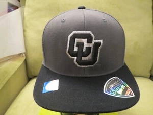 TOTW Lids Exclusive CU Buffaloes Gray One Size Stretch Fit Hat with Black Bill - Picture 1 of 12
