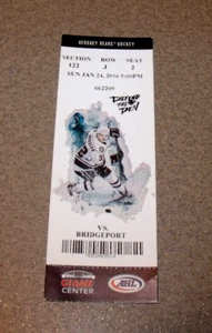 Hershey Bears 1/24/2016 AHL Minor Hockey Ticket Stub vs Bridgeport - Picture 1 of 3