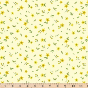 lemon Bouquet Lemon Floral Butter CD2459 Fabric Half Yard Continuous Cuts - Picture 1 of 1