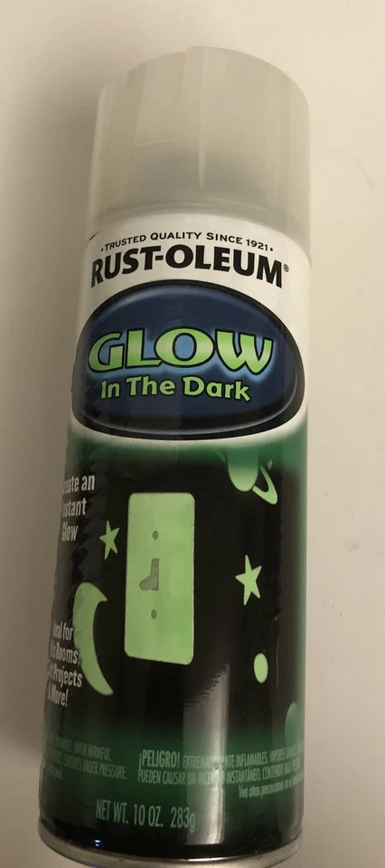 267026 Rustoleum 6 PK 10 Oz Flat Matte Glow in The Dark Spray Paint 00020066222161