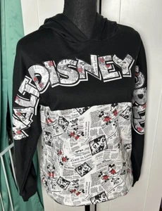 Walt Disney World Mickey & Minnie Mouse Hoodie Zeitungspapier Kapuzenpullover Gr. M - Bild 1 von 14