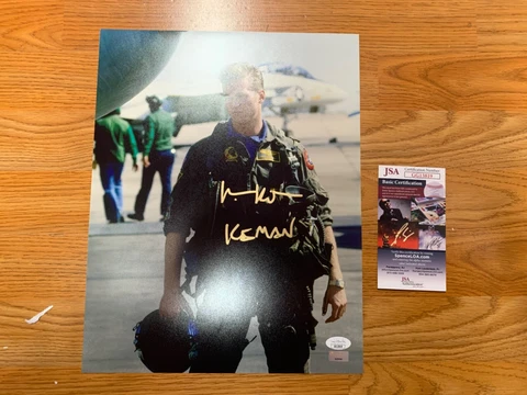 Val Kilmer Iceman From Top Gun Autographed 11x14 Photo JSA Celebrity C Cover