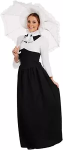 Womens Historical Lady Nanny Teacher Costume S-XXL Mary Poppins Dress Halloween - Picture 1 of 4