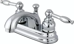 Kingston Brass Knight Two Handle 4" Centerset Lavatory Faucet with Retail Pop-up - Picture 1 of 5