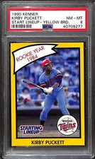 1990 Kenner #NNO KIRBY PUCKETT STARTING LINEUP - YELLOW BRD PSA 8 40709277