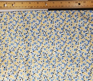 Yellow Blue Abstract Ditzy Small-size Mini Print 2 yds - Picture 1 of 2