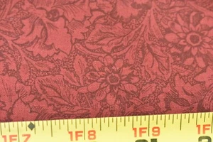 27" Long, Vintage, Red & Black Floral Quilt Cotton, Benartex, St. Nicole, N5752 - Picture 1 of 6