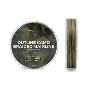Avid Outline Camo Braided Carp Fishing Mainline 30lb 300m or 600m New
