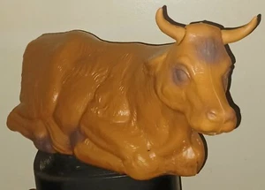 Vintage 1990er Weihnachten Krippe Kuh Stier Ochse 23" beleuchtet Blasform Garten Dekor - Bild 1 von 12