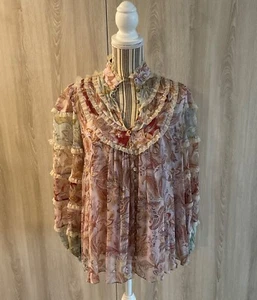 Zimmerman Floral Top Size 1 With Matching Camisole To Wear Underneath - Picture 1 of 6