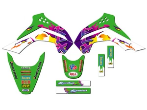 2008-2018 KLX 140 THROWBACK Green Senge Graphics Kit Compatible with Kawasaki - Picture 1 of 10