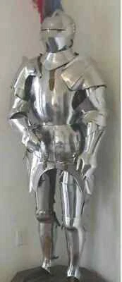 Traje de armadura de caballero medieval ~ Traje de armadura de combate del siglo XV ~ Traje de cuerpo completo Foto 1 de 4