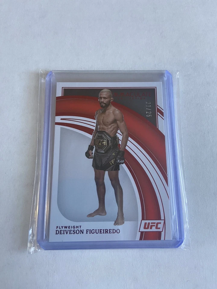 2022 Immaculate UFC Deiveson Figueiredo Red Chanpion /25 SSP - Image 1 of 2