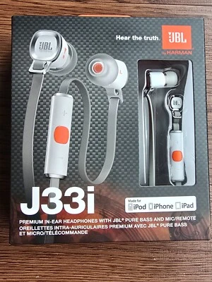 【NEW】JBL J33I PREMIUM IN-EAR HEADPHONES (WHITE) - Image 1 of 4
