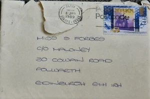 Old Envelope Postmark Perth Dundee Angus 6th January 1989 - Picture 1 of 3