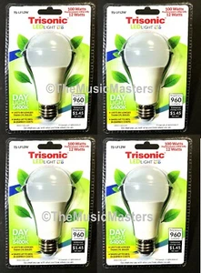 4X LED LIGHT BULBS 12W Standard 100W Upgrade Table Floor Lamp 9600 Lumens 6400K - Picture 1 of 7