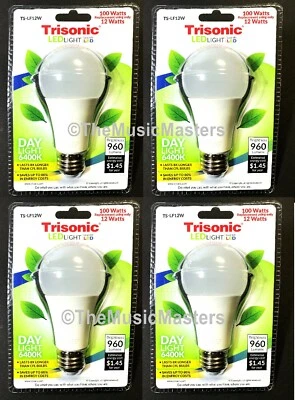 4X LED LIGHT BULBS 12W Standard 100W Upgrade Table Floor Lamp 9600 Lumens 6400K - Image 1 of 4
