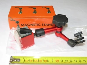 Magnetic Base Stand Holder For Dial Indicator Flexible Arms Overall Length 20cm - Picture 1 of 7
