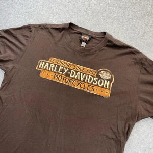 Harley Davidson T-Shirt Mens Large L Brown Motorcycle Deadwood South Dakota - Picture 1 of 8