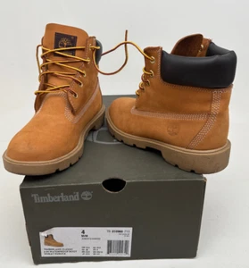 Timberland® Classic 6-Inch Waterproof Boot-TB010960 Wheat Nubuck boy sizes 4 M - Picture 1 of 10