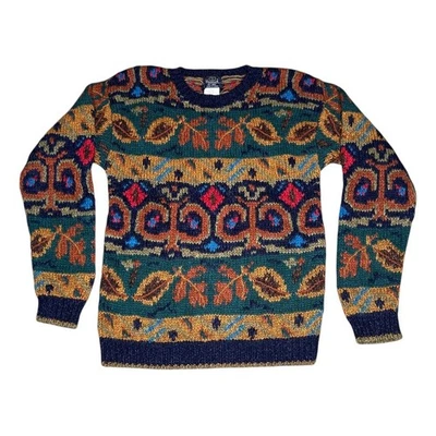 Vintage 90s Woolrich Wool Blend Multicolor Knit Crewneck Sweater Size L - Image 1 of 4