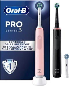 Oral-B Pro Series 3 Rosa & Nero – 2 Spazzolini + 3 Testine - Foto 1 di 7