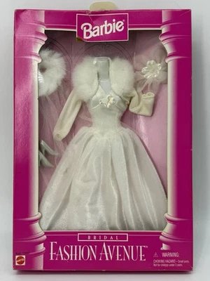 Barbie Fashion Avenue conjunto de vestido de novia satinado nupcial Mattel 15897 NUEVO Foto 1 de 2