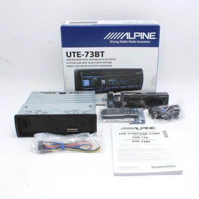 Alpine USB Digital Media Receiver With Advanced Bluetooth In Black UTE-73BT - Image 1 of 4