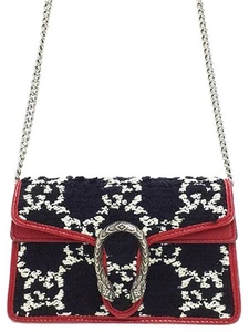 Gucci Dionysus GG Tweed Super Mini Bag 476432 Chain Shoulder Bag #T1319 - Picture 1 of 9