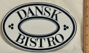 VINTAGE DANSK BISTRO CHRISTIANSHAVN OVAL PORCELAIN ADVERTISING TRIVET HOT PLATE - Picture 1 of 3
